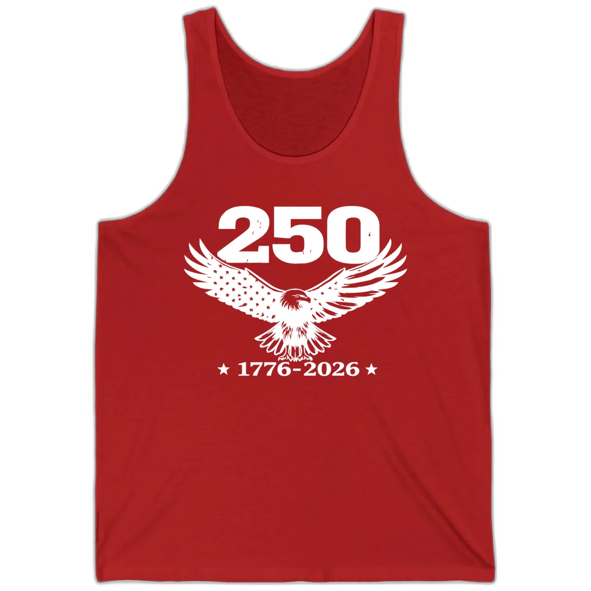 America 250th Anniversary Eagle Design Tank in Red